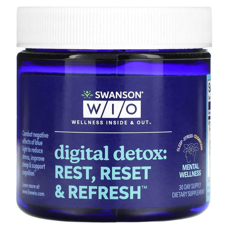 Swanson WIO, Digital Detox: Rest, Reset & Refresh, 30 Softgels - Supply Center USA