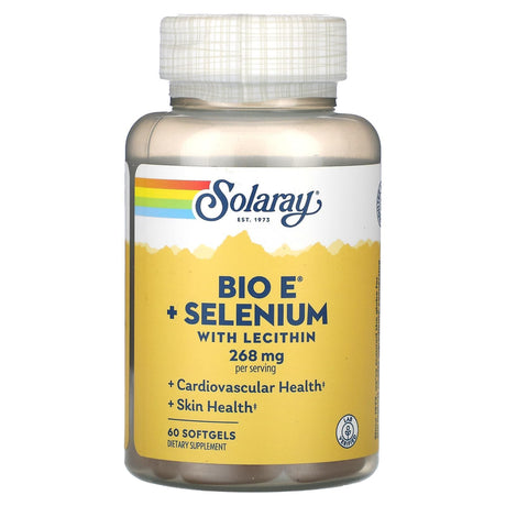 Solaray, Bio E + Selenium with Lecithin, 134 mg, 120 Softgels - Supply Center USA