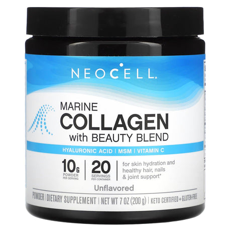 NeoCell, Marine Collagen With Beauty Blend Powder, Unflavored, 7 oz (200 g) - Supply Center USA