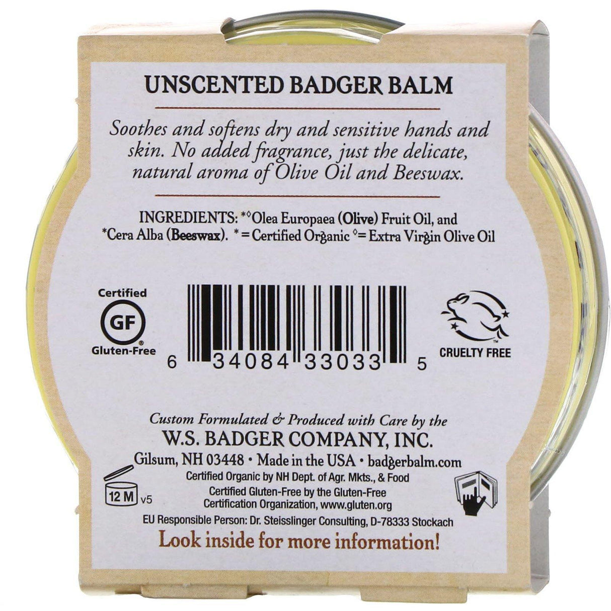 Badger Company, Badger Balm, For Sensitive Dry Skin, Unscented, 2 oz (56 g) - Supply Center USA