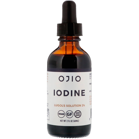 Ojio, Iodine, Lugol's Solution 2%, 2 fl oz (60 ml) - Supply Center USA