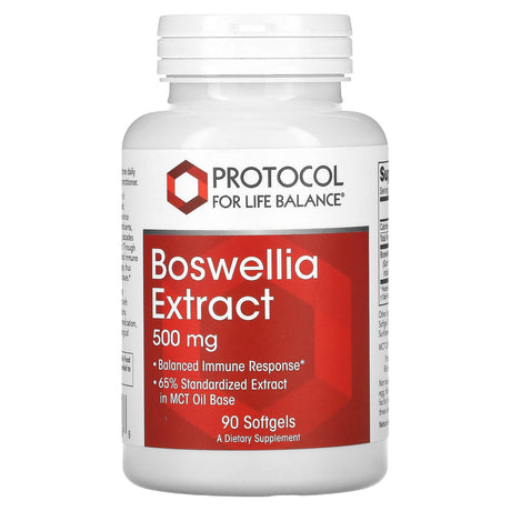 Protocol for Life Balance, Boswellia Extract, 500 mg, 90 Softgels - Supply Center USA