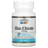 21st Century, Zinc Citrate, 50 mg, 360 Tablets - Supply Center USA