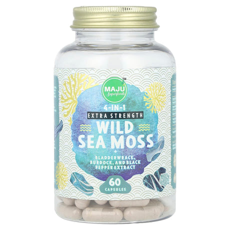 Maju Superfoods, Wild Sea Moss, Extra Strength, 60 Capsules - Supply Center USA