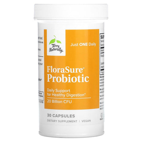 Terry Naturally, FloraSure Probiotic, 20 Billion CFU, 30 Capsules - Supply Center USA