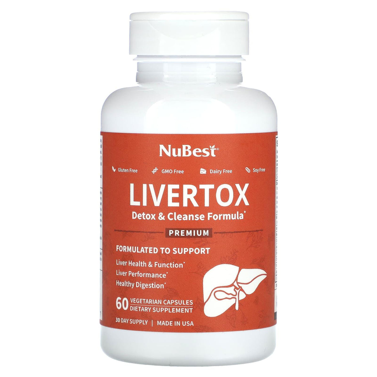 NuBest, Livertox, 60 Vegetarian Capsules - Supply Center USA