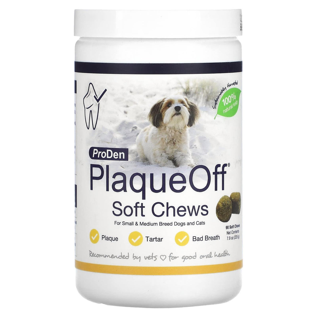 ProDen, PlaqueOff Soft Chews, For Small & Medium Breed Dogs & Cats, 90 Soft Chews, 7.9 oz (225 g) - Supply Center USA