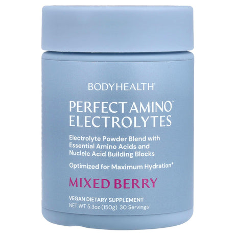 BodyHealth, Perfect Amino™ Electrolytes, Mixed Berry , 5.3 oz (150 g) - Supply Center USA