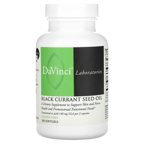 DaVinci Laboratories of Vermont, Black Currant Seed Oil, 180 Softgels - Supply Center USA