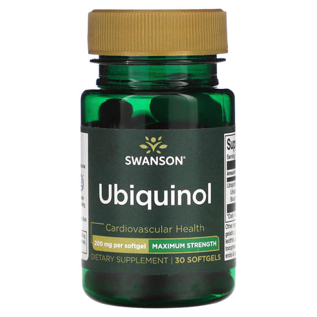 Swanson, Ubiquinol, Maximum Strength, 200 mg, 30 Softgels - Supply Center USA