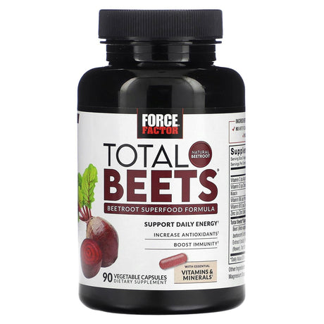 Force Factor, Total Beets, Beetroot Superfood Formula, 90 Vegetable Capsules - Supply Center USA