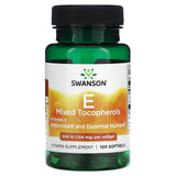 Swanson, Vitamin E Mixed Tocopherols, 200 IU (134 mg), 100 Softgels - Supply Center USA