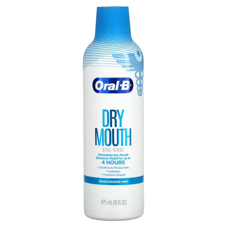 Oral-B, Dry Mouth Oral Rinse, Moisturizing Mint, 16 fl oz (475 ml) - Supply Center USA