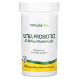 NaturesPlus, Ultra Probiotics, 40 Billion, 30 Capsules - Supply Center USA