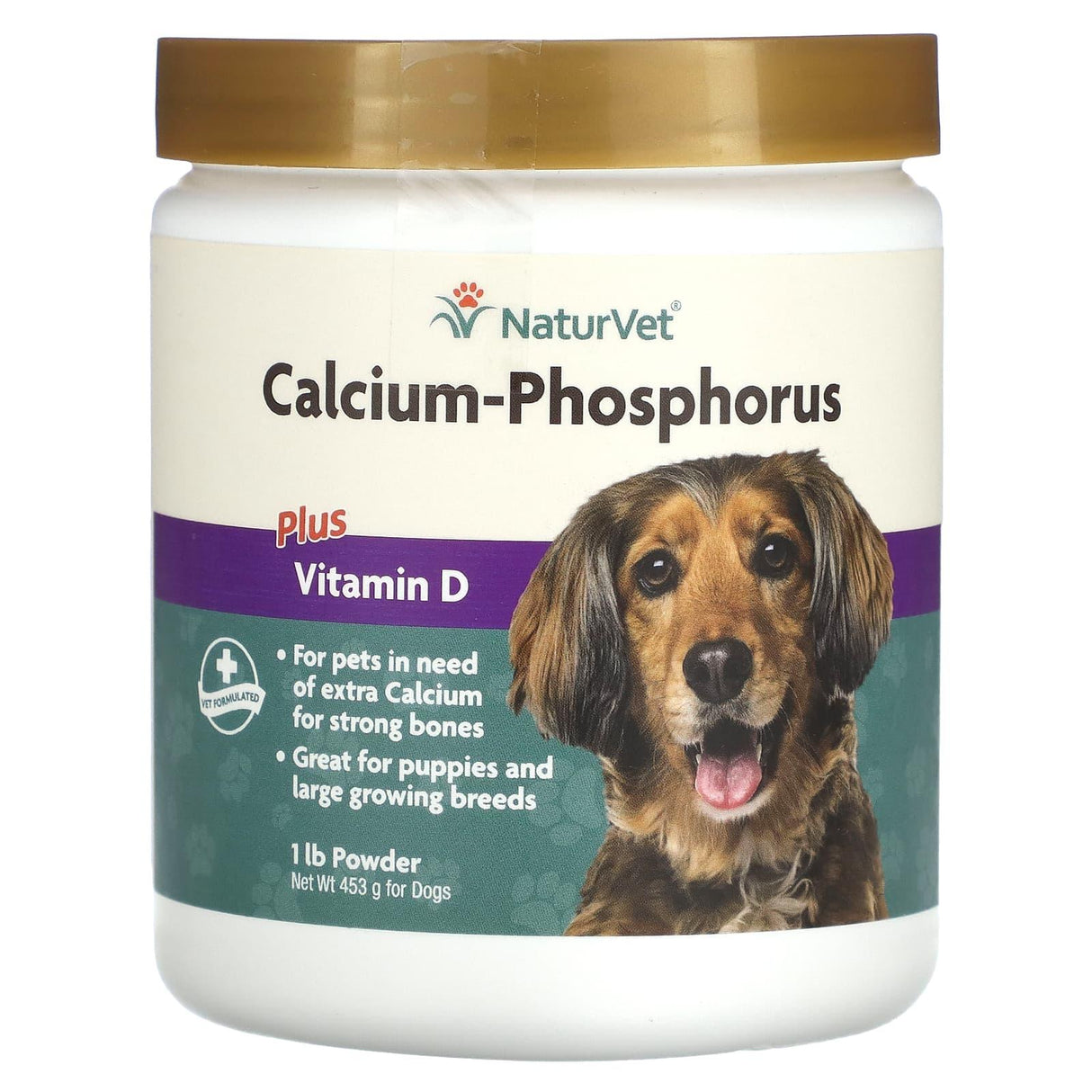 NaturVet, Calcium-Phosphorus Plus Vitamin D, For Dogs, 1 lb (453 g) - Supply Center USA