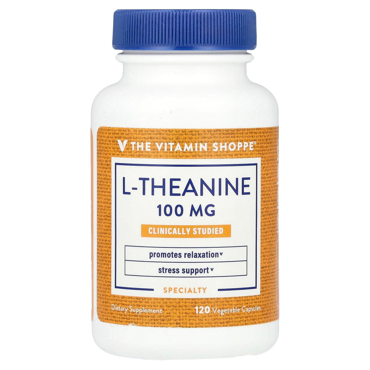 The Vitamin Shoppe, L-Theanine, 100 mg, 120 Vegetable Capsules - Supply Center USA