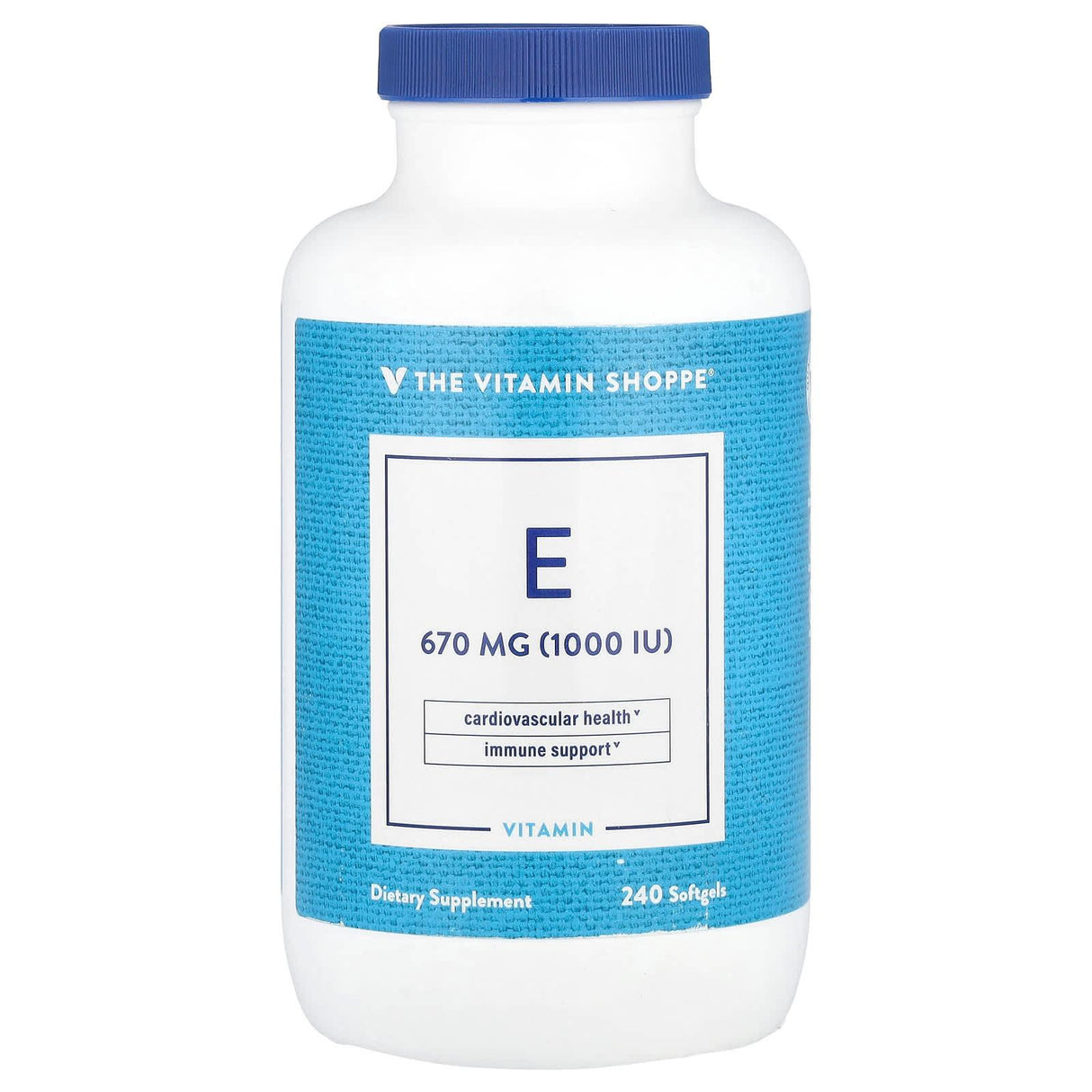 The Vitamin Shoppe, Vitamin E, 670 mg (1,000 IU), 240 Softgels - Supply Center USA