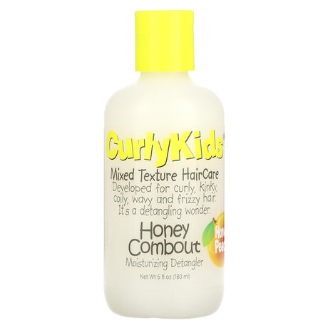 CurlyKids, Honey Combout Moisturizing Detangler, Honey Peach, 6 fl oz (180 ml) - Supply Center USA