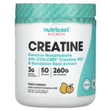 Nutricost, Women, Creatine, Peach Mango, 9.2 oz (260 g) - Supply Center USA