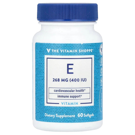 The Vitamin Shoppe, Vitamin E, 268 mg (400 IU), 60 Softgels - Supply Center USA