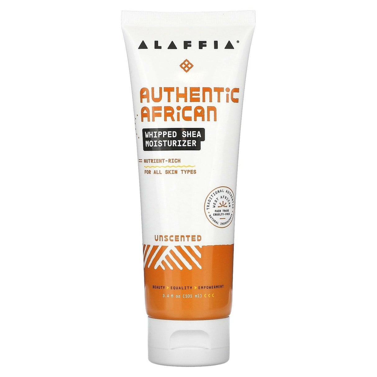 Alaffia, Authentic African, Whipped Shea Moisturizer, Unscented, 3.4 fl oz (101 ml) - Supply Center USA