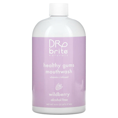 Dr. Brite, Healthy Gums Mouthwash, Alcohol-Free, Wildberry, 16 fl oz (473.17 ml) - Supply Center USA