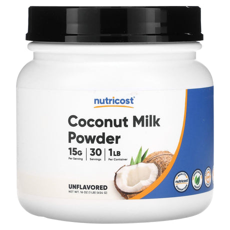 Nutricost, Coconut Milk Powder, Unflavored, 16 oz (454 g) - Supply Center USA