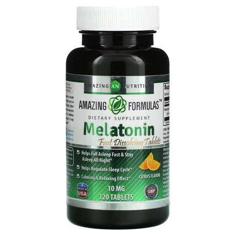 Amazing Nutrition, Melatonin, Citrus, 10 mg, 120 Tablets - Supply Center USA