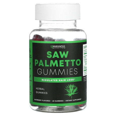 Havasu Nutrition, Saw Palmetto Gummies, Raspberry, 60 Gummies - Supply Center USA