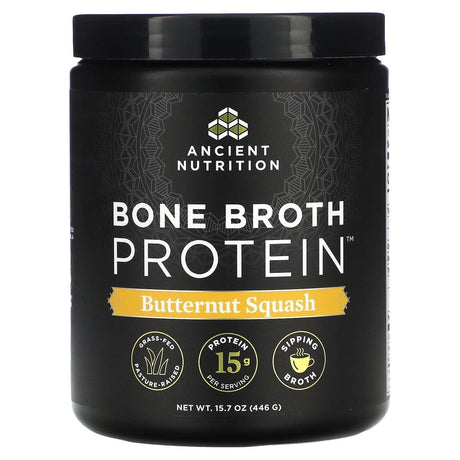 Dr. Axe / Ancient Nutrition, Bone Broth Protein, Butternut Squash, 15.7 oz (446 g) - Supply Center USA