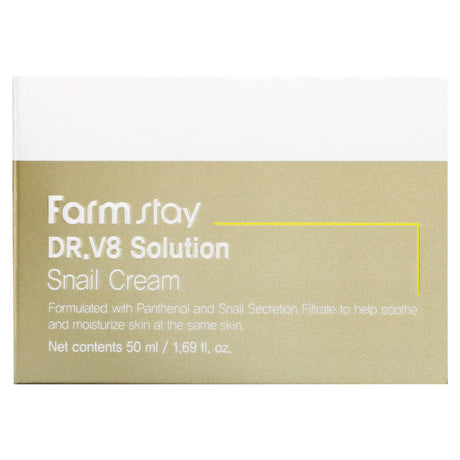 Farmstay, Dr. V8 Solution Snail Cream, 1.69 fl oz (50 ml) - Supply Center USA