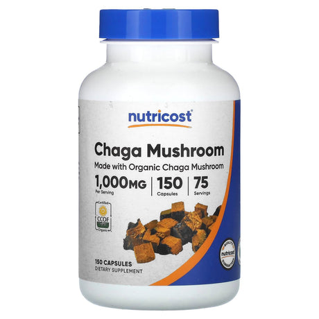 Nutricost, Chaga Mushroom, 500 mg, 150 Capsules - Supply Center USA