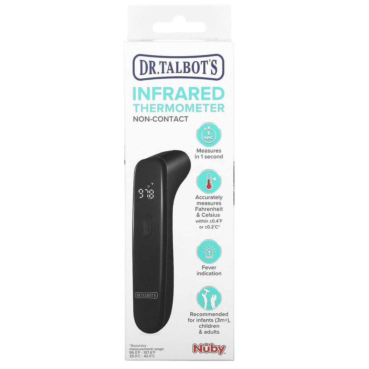 Dr. Talbot's, Infrared Thermometer, Black, 1 Thermometer - Supply Center USA