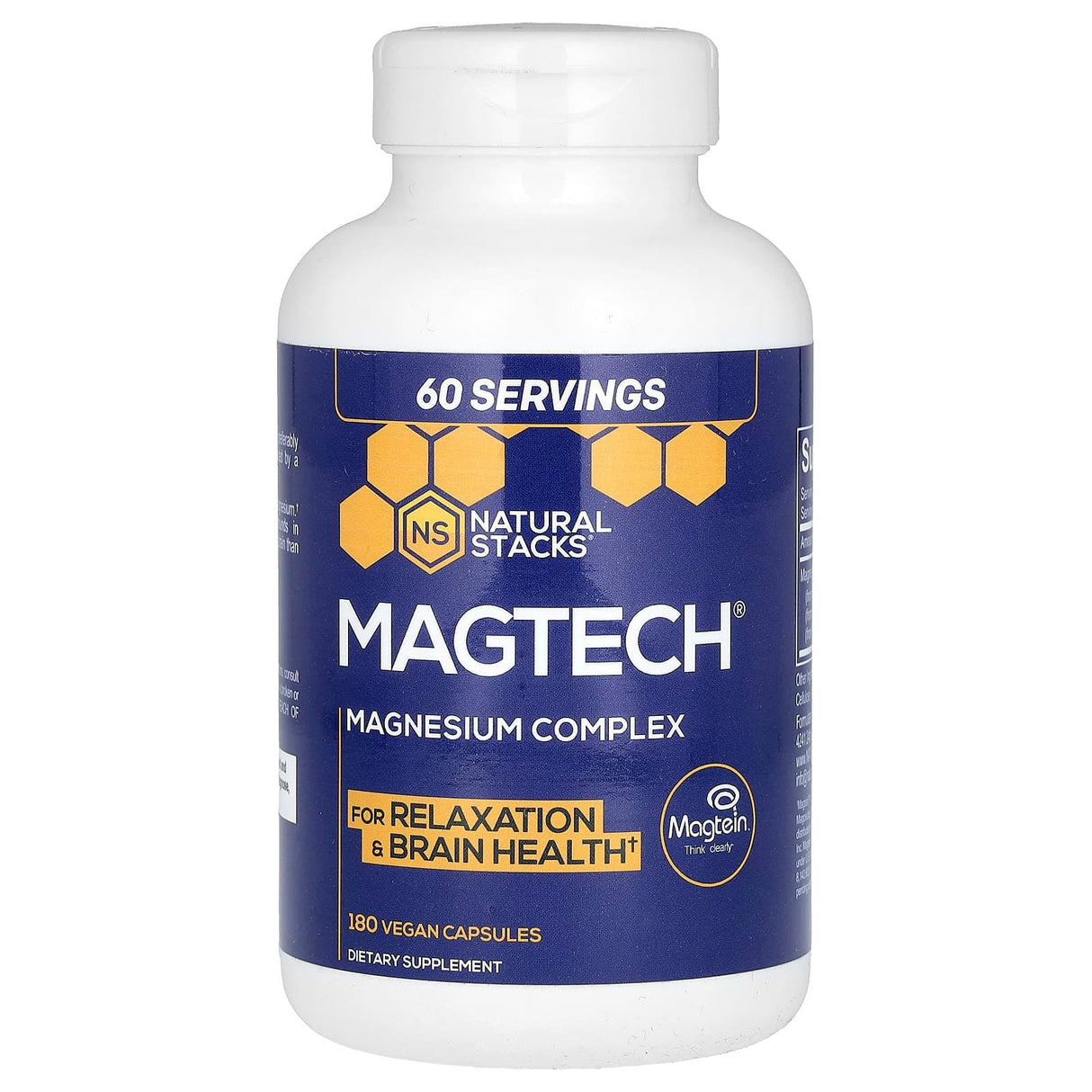 Natural Stacks, Magtech, Magnesium Complex, 180 Vegan Capsules - Supply Center USA