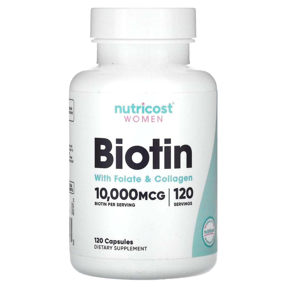 Nutricost, Women, Biotin With Folate & Collagen, 10,000 mcg, 120 Capsules - Supply Center USA