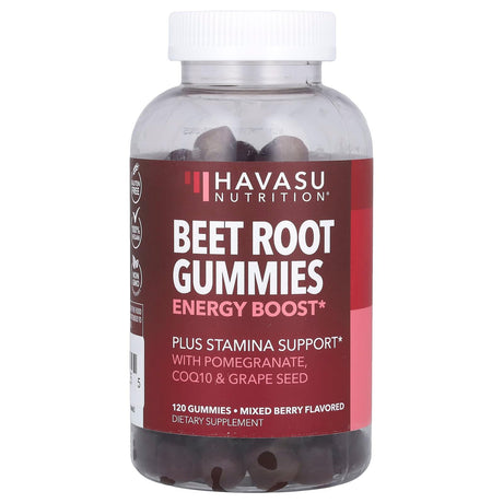 Havasu Nutrition, Beet Root Gummies, Mixed Berry , 120 Gummies - Supply Center USA