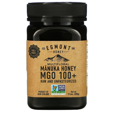 Egmont Honey, Multifloral Manuka Honey, Raw And Unpasteurized, MGO 100+, 8.82 oz (250 g) - Supply Center USA