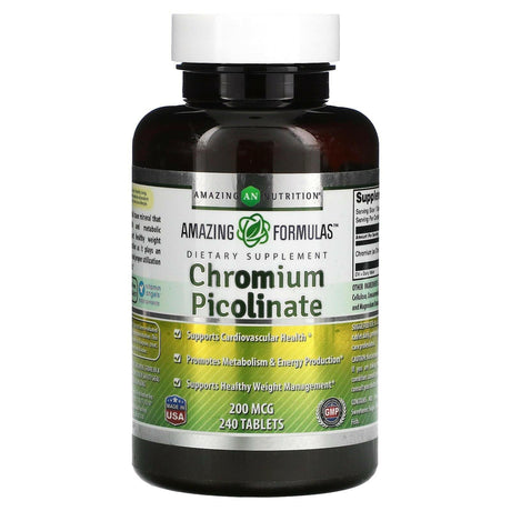 Amazing Nutrition, Chromium Picolinate, 200 mcg, 240 Tablets - Supply Center USA