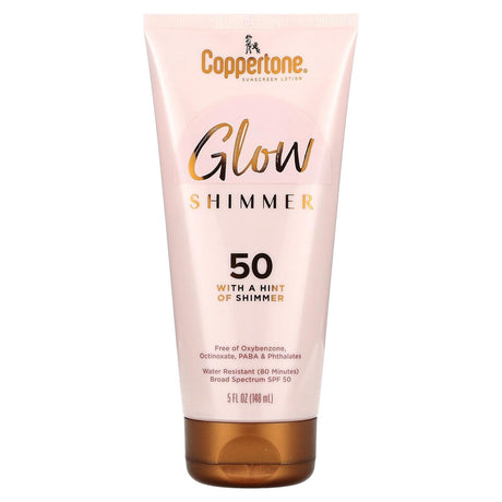 Coppertone, Glow, Shimmer, Sunscreen Lotion, SPF 50, 5 fl oz (148 ml) - Supply Center USA