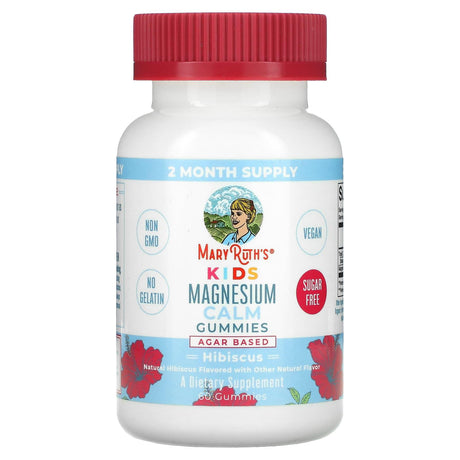 MaryRuth Organics, Kids Magnesium Calm Gummies, Hibiscus, 60 Gummies - Supply Center USA