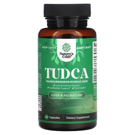 Nature's Craft, Tudca, Tauroursodeoxycholic Acid, 60 Capsules - Supply Center USA