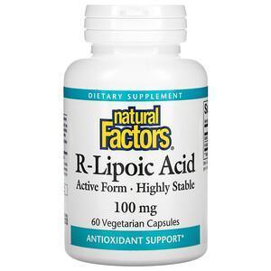 Natural Factors, R-Lipoic Acid, 100 mg, 60 Vegetarian Capsules - Supply Center USA