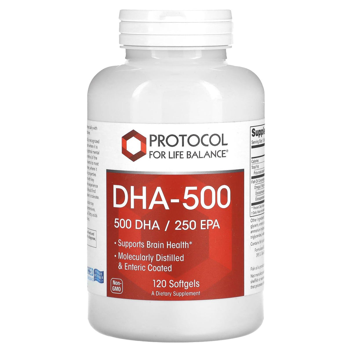 Protocol for Life Balance, DHA-500, 120 Softgels - Supply Center USA