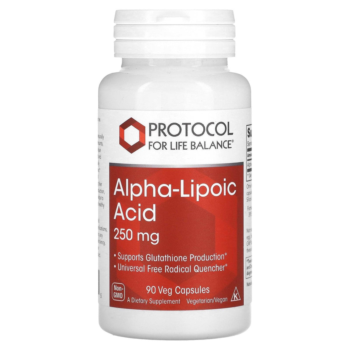 Protocol for Life Balance, Alpha-Lipoic Acid, 250 mg, 90 Veg Capsules - Supply Center USA