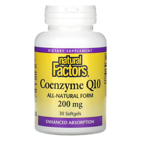 Natural Factors, Coenzyme Q10, 100 mg, 30 Softgels - Supply Center USA