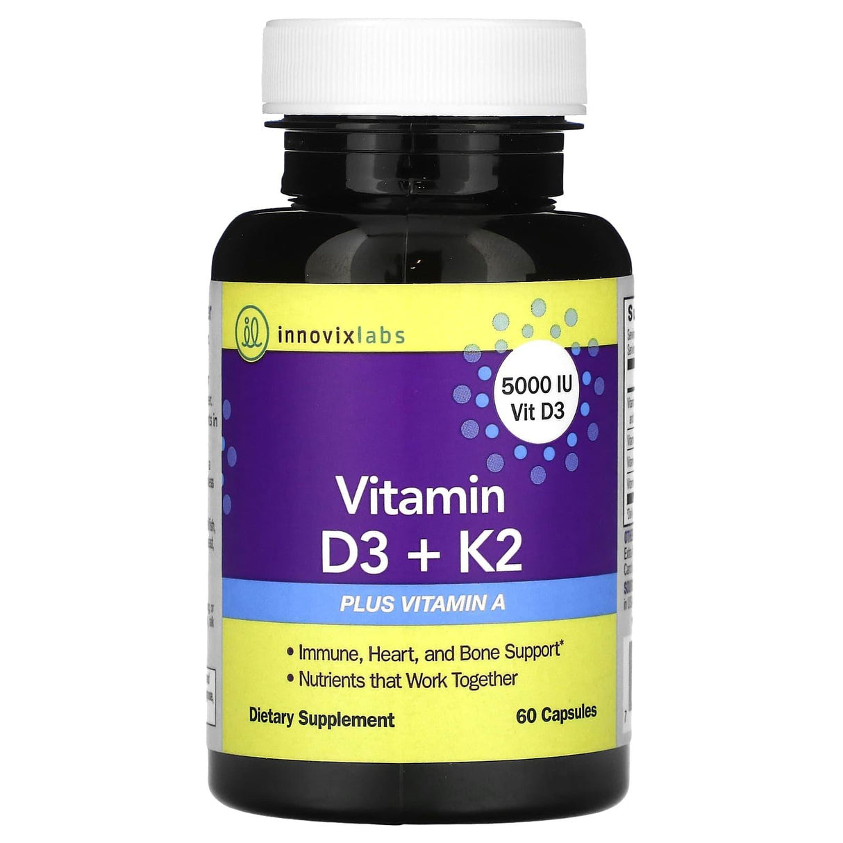 InnovixLabs, Vitamin D3 + K2 , 60 Capsules - Supply Center USA