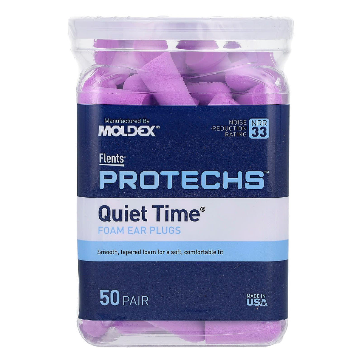 Flents, Protechs, Quiet Time, Foam Ear Plugs, 50 Pair - Supply Center USA