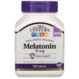 21st Century, Melatonin, Prolonged Release, 10 mg , 120 Tablets - Supply Center USA