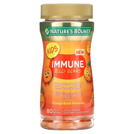 Nature's Bounty, Kid's Immune Jelly Beans, With Vitamins C & D, and Zinc, Orange, 80 Jelly Beans - Supply Center USA