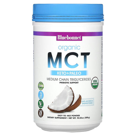 Bluebonnet Nutrition, Organic MCT Powder, Unflavored, 10.58 oz (300 g) - Supply Center USA